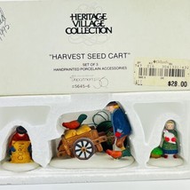 Dept 56 Harvest Seed Cart Set of 3 Pcs New England Village Accessory Set NIB VTG - $14.50