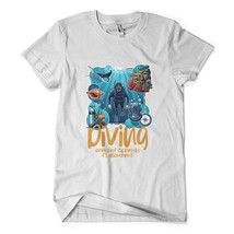 diving is not escaping life it&#39;s Adventure diver dive logo T-Shirt tee U... - $22.04+