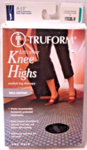 TRUFORM Leg Health Lites 1763BL-M Medium, Black, Ladies Knee Highs 8-15 ... - $9.87