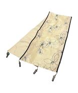 Pier 1 Imports Amherst Table Runner 72 x 14 Beige Floral Taupe Stripes Beaded Ta - $21.60