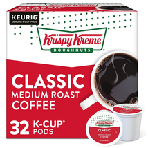 Krispy Kreme Classic Single-Serve Keurig K-Cup Pods Med Roast Coffee Pods 32 Ct - £13.02 GBP