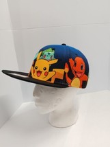 Pokemon Pikachu Bulbasaur Charmander Squirtle Snapback Adult Baseball Cap - £14.56 GBP