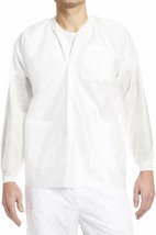 Disposable Lab Jackets, 29&quot; Long 10/PK White Hip-Length Work Gowns Small - £35.73 GBP