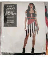 Sexy Sultry Shipmate Pirate Halloween Costume Wench Cosplay Adult Womans L 10-12 - $19.79