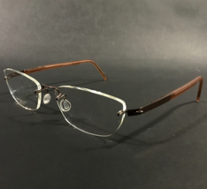 Lindberg Eyeglasses Frames 2220 Col.K143M/PU12 Brown Rectangular 52-18-135 - £209.10 GBP