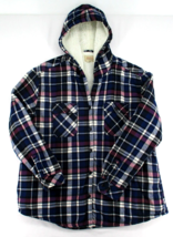 Boston Traders Womens Flannel Shacket XXL Jacket Sherpa Lined Blue Plaid... - £26.00 GBP
