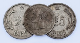 1874-1912 Danemark 10-25 Ore Pièce de Monnaie plein De 3, Km 796.1, 796.... - $113.13 CAD