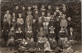 Large Group of Girls Orphanage or School Class Photo RPPC 1918 Postcard B21 - £9.22 GBP