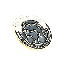 Black Cat Appreciation Enamel Pin Cat Ladies Jewelry image 2
