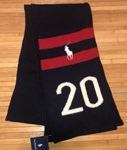 NWT Polo Ralph Lauren 2010 Vancouver USA Olympic Team Wool Scarf Navy Blue Red - £70.95 GBP