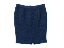 BODEN Notre Dame in Navy Blue Boucle Tweed Wool Pencil Skirt US 8P / UK 12P - £10.89 GBP