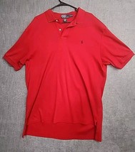 Polo Mens Shirt Size XL TG Tall Red Blue Pony Short Sleeve Cotton by Ralph Laure - £7.60 GBP