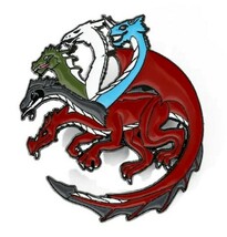 Dungeons &amp; Dragons Tiamat 5 Headed Chromatic Dragon Metal Enamel Pin NEW... - $7.84