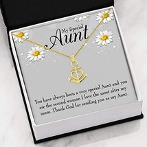 Express Your Love Gifts Special Auntie Aunt Gift Aunt Jewelry Anchor Necklace St - £33.75 GBP