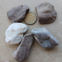 5 Medium Size Beach Natural Pebble Stone Rock without holes from Israel ... - £2.93 GBP