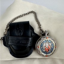 Star Trek Borg Symbol 2000 Pocket Watch Ornate Collectible Leather Case Unused - $51.38