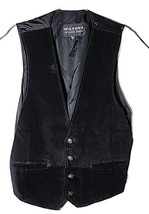 Wilsons Men L The Leather Experts Black Leather Dressy Adjustable Strap Vest - £38.81 GBP