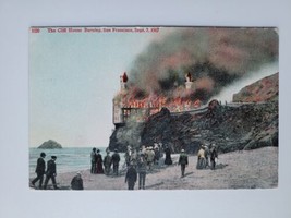 Postcard Cliff House Burning San Francisco California 1907 Antique Vintage - $6.78