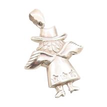 An item in the Jewelry & Watches category: 925 Sterling Silver Vintage Pendant Western Cowgirl Guardian Angel Charm PT25421