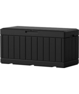 85 Gallon Large Resin Deck Box Waterproof for Patio Furniture Cushions P... - £83.35 GBP