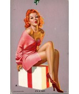 Vintage 1940s Mutoscope Glamour Girls - It&#39;s A Gift Christmas w Mistleto... - $20.74