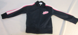 NIKE DARK BLUE AND PINK GIRLS TODDLER FULL ZIP UP CUTE STRIPED SWEATER 2T - £11.76 GBP