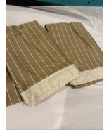 VTG RALPH LAUREN 52ND STREET CARAMEL CAMEL PINSTRIPE SATEEN KING PILLOWC... - €64,12 EUR