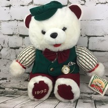 Vintage 1992 Kmart Christmas Bear Family Papa Plush Teddy Collectible Ho... - $24.74