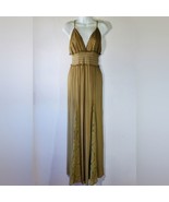 River Island Jumpsuit Size L Olive Green Crepe Lace Embroidery Smocked P... - £60.53 GBP