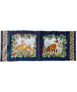 2 Nature Fabric Panels Rabbits &amp; Fox with Berries &amp; Grapes 16&quot; x 17&quot; J C... - £11.49 GBP
