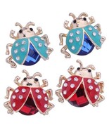 New Beauty Absolutely Stunning Ladybug Rhinestone Stud Earrings - £6.30 GBP