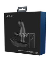 Nexus Boost Prostate Massager W/inflatable Tip Remote Control Rechargeable Black - £103.11 GBP