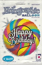 Betallic Lollipop Birthday Holographic Package Balloon, 18&quot; - $4.94
