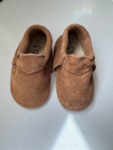 Special Sale! Size 5 Brown Suede Baby Moccasins, Anti-Slip baby moccasins, baby  - £6.41 GBP