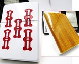 Mahjong Tiles Red Five Bamboos Engraved Zippo 2000 Unfired Rare - $129.00