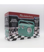 Studebaker Portable Bluetooth AM FM Radio TEAL - $613.50 MXN