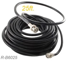 25Ft Rg6 Bnc Male To Male 75 Ohm Cctv/ Sdi Video Cable, - $25.99