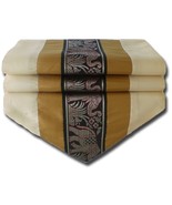 TIL143 gold Elephant Table runner tablecloth tablerunner silk 250x30cm 9... - $17.99