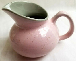 Creamer Pitcher Art Pottery Speckle Pink/Gray Paint Color 4&quot; - £19.29 GBP