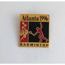 Vintage 1996 Atlanta Badminton Olympic Lapel Hat Pin - $13.10