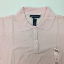 Macys Karen Scott Woman&#39;s Pink Blush Polo Short Sleeve Top T-Shirt Size Small - £15.79 GBP