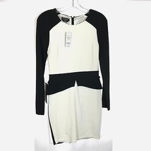 NWT Womens Size Small Bebe Black White Colorblock Classic Stretch Cocktail Dress - £30.82 GBP