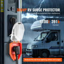 RV Surge Protector, 30 Amp, 4100 Joules, Voltage Monitor with Waterproof Cover - $25.99