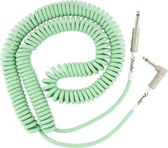 Genuine Fender Original Series Coil Cable, Straight-Angle, 30&#39;, Surf Green - $58.89