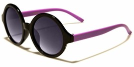 Girls Willow Round Black Sunglasses with Purple Temples kid 2507 Purple   69 - £5.31 GBP