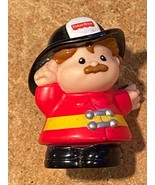 1998 Fisher Price Little People Firefighter w/Mustache *Nice Condition* j2 - $183.84 MXN