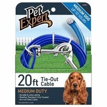 WESTMINSTER PET PRODUCTS Pet Expert 20&#39; Lightweight Tie-Out Cable for Do... - $35.56 CAD