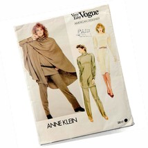 Vogue Very Easy 2817 Pattern Anne Klein Dress Poncho Tunic Pants Cut Misses Sz 6 - £15.54 GBP