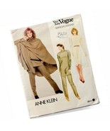 Vogue Very Easy 2817 Pattern Anne Klein Dress Poncho Tunic Pants Cut Mis... - £15.57 GBP