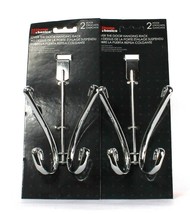 2 Count Home Basics 2 Hook Crochets Fits Most Over The Door Hanging Pack - £15.97 GBP